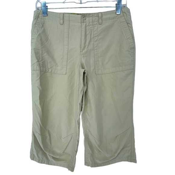 Horny Toad khaki embroidered surf print peddle pushers, 6 - Picture 1 of 15